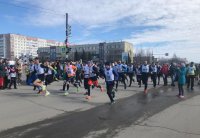 В Усинске прошел легкоатлетический пробег, посвященный Дню Победы